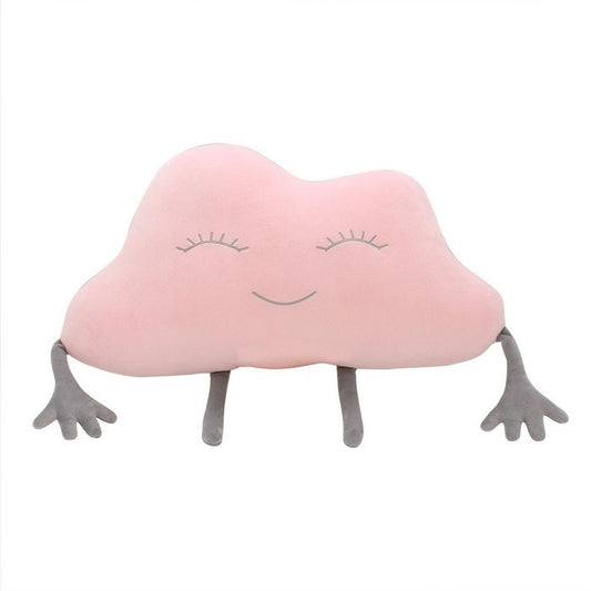 Emotie Wolk Knuffel – Roze/Grijs - Droomkussen - Droomwolk