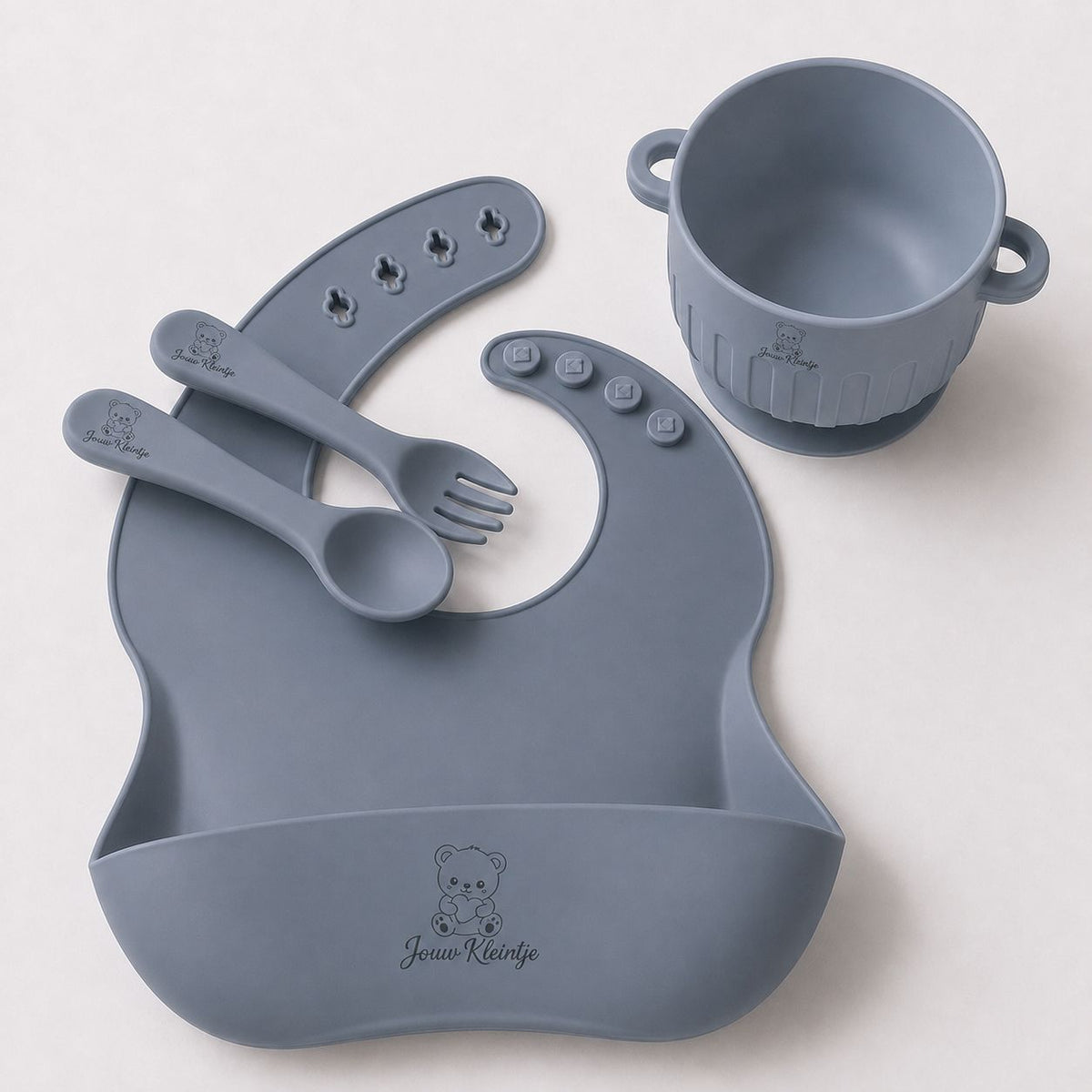 Eetset-4-delig-blauw-slab-kom-lepel-vork-jouw kleintje