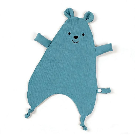 Hydrofiele Knuffeldoek Beer – Blauw