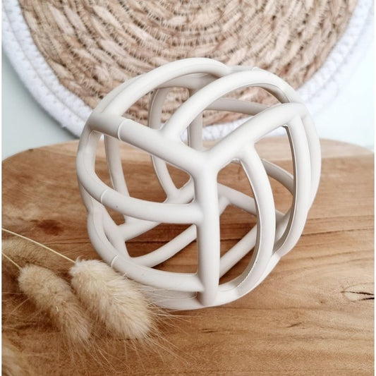 Siliconen Motoriek bal flexibel - Beige