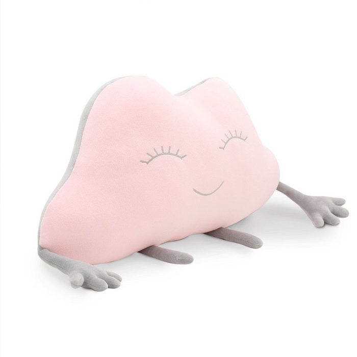 Emotie Wolk Knuffel – Roze/Grijs - Droomkussen - Droomwolk