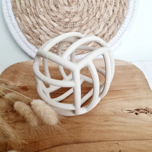 Siliconen Motoriek bal flexibel - Beige