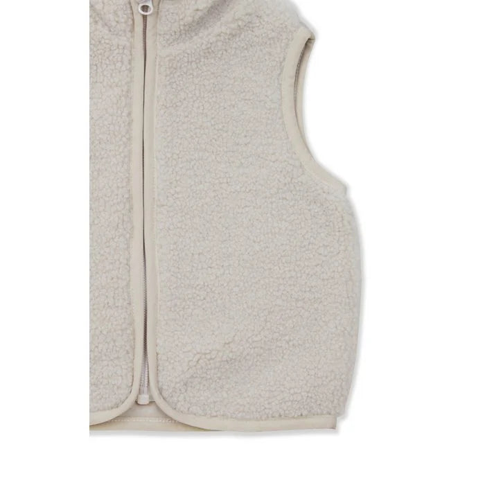 Baby Pluche Bodywarmer – Beige - Maat 80