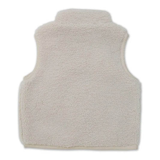 Baby Pluche Bodywarmer – Beige - Maat 80