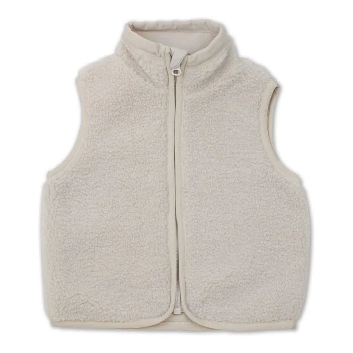 Baby Pluche Bodywarmer – Beige - Maat 80