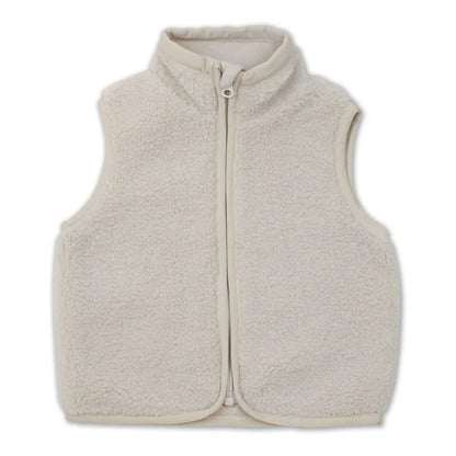 Baby Pluche Bodywarmer – Beige - Maat 80