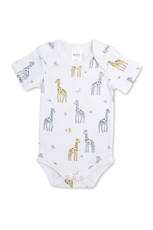 Baby Romper - Korte Mouw- Lovely Giraffe