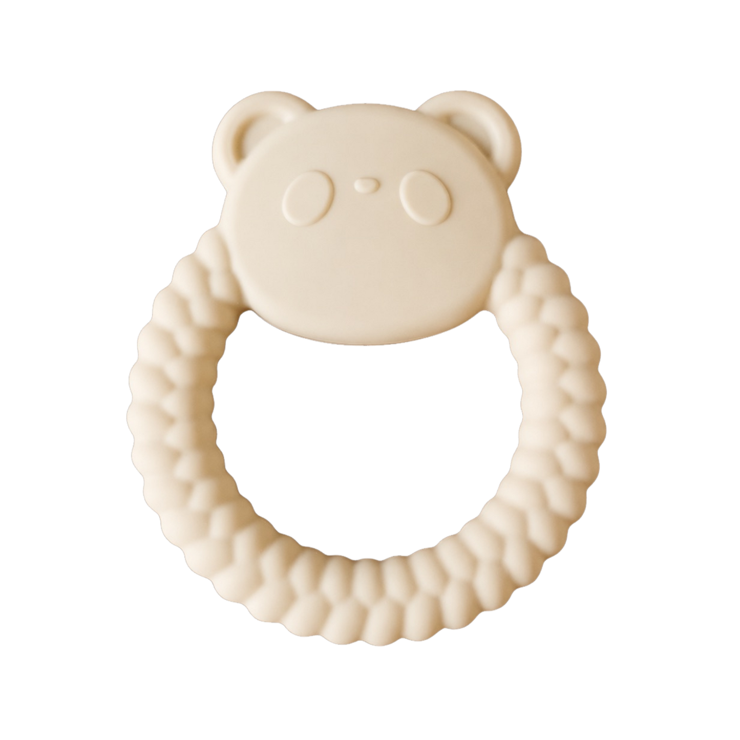 Siliconen Bijtring Pandabeer - Beige/Crème